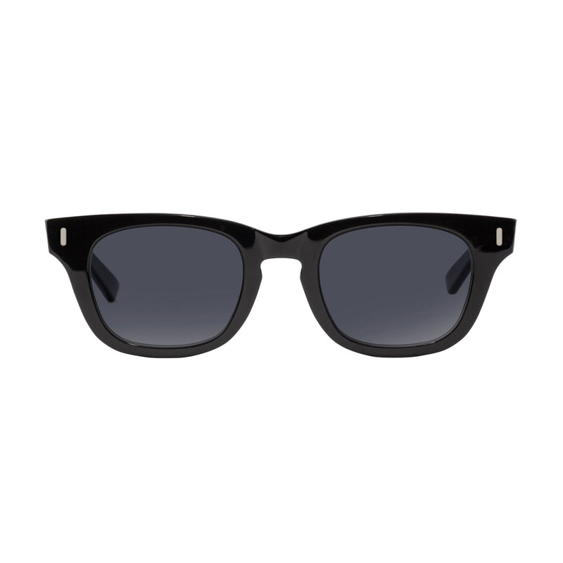 Decade Earl 50s Sunglasses - Gloss Black Acetate/Grey Tac Polarized