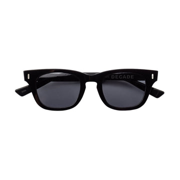 Decade Earl 50s Sunglasses - Gloss Black Acetate/Grey Tac Polarized