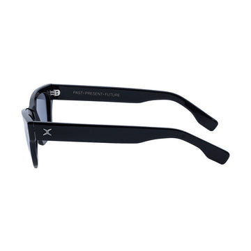 Decade Milton 60s Sunglasses - Gloss Black Acetate/Grey Tac Polarized