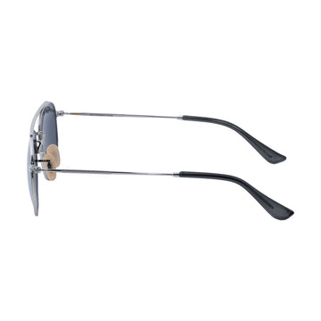 Decade Jones 70s Sunglasses - Shiny Silver Stainless Steel/Silver Revo CR39