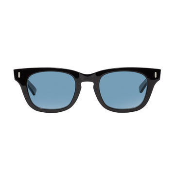 Decade Earl 50s Sunglasses - Gloss Black Acetate/Blue CR39