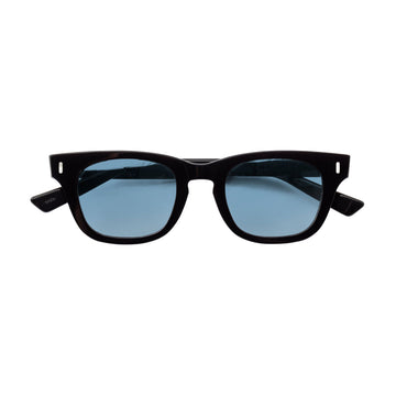 Decade Earl 50s Sunglasses - Gloss Black Acetate/Blue CR39
