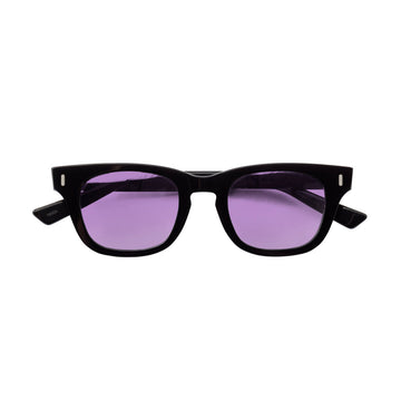 Decade Earl 50s Sunglasses - Gloss Black Acetate/Purple CR39