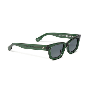 Decade Milton 60s Sunglasses - Crystal Green Acetate/Grey Tac Polarized