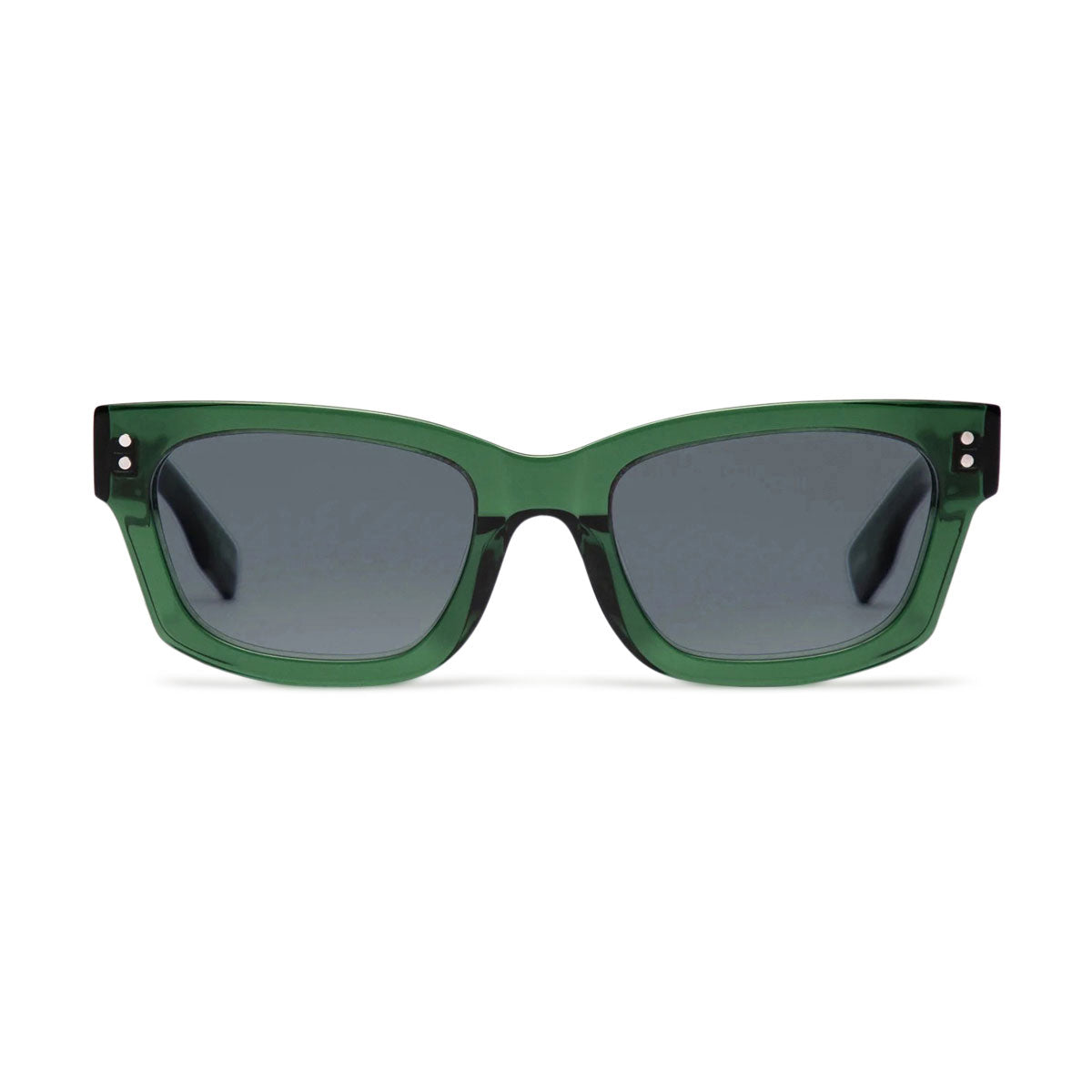 Decade Milton 60s Sunglasses - Crystal Green Acetate/Grey Tac