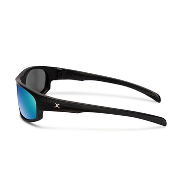 Decade Carsen 00s Sunglasses - Matte Black Nylon/Blue Mirror Polycarbonate