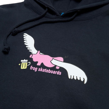 Frog Flying Pig Hoodie - Navy