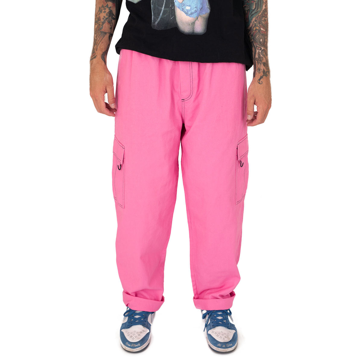 CCS Titus Twill Cargo Pants - Pink/Black image 1