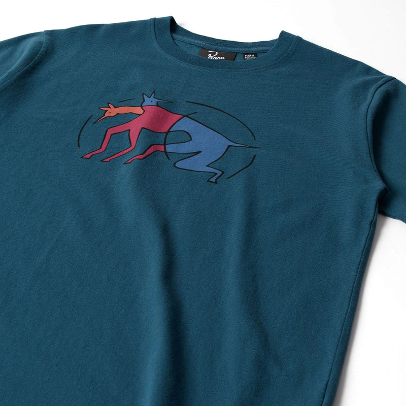 By Parra The Zoomies T-Shirt - Mallard Green