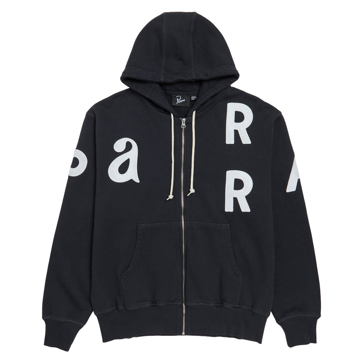By Parra Word Salad Zip Hoodie - Dark Navy image 1