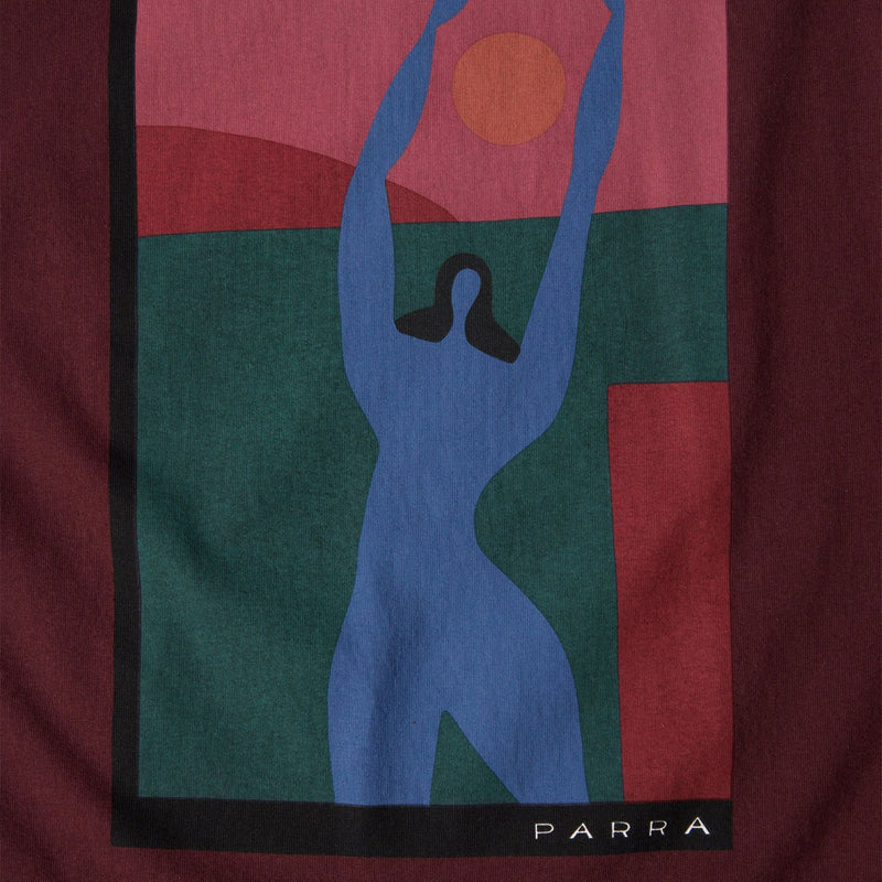 By Parra Protect The Sun T-Shirt - Dark Burgundy