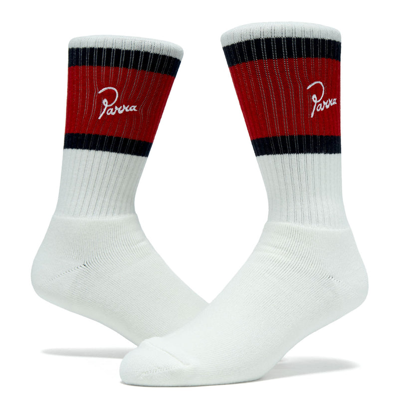 By Parra Signature Striped Crew Socks - Red II