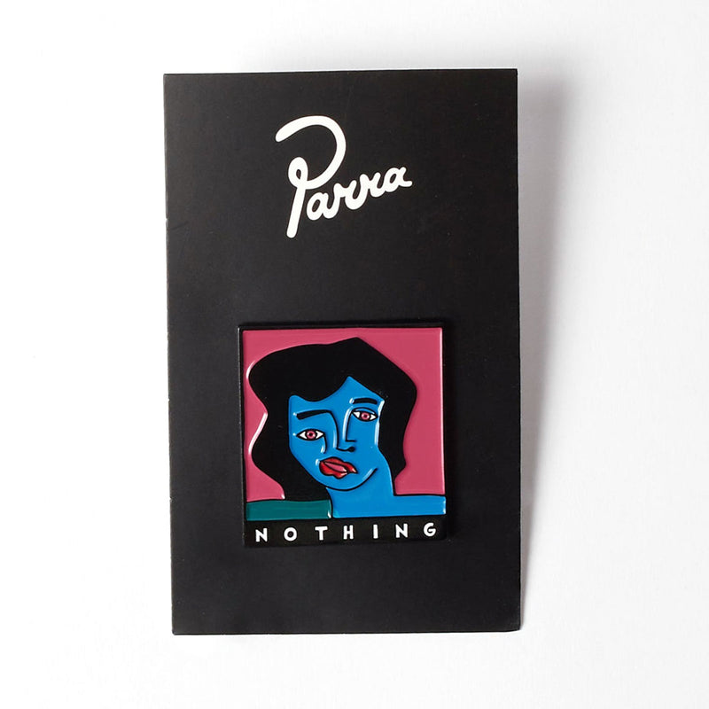 By Parra Nothing Face Enamel Pin - Pink