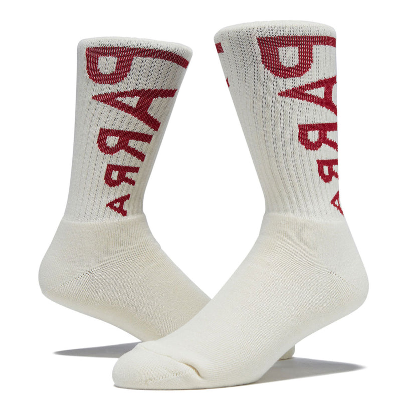 By Parra Reversed Flag Logo Crew Socks - Off White