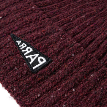 By Parra Reversed Flag Beanie - Dark Burgundy