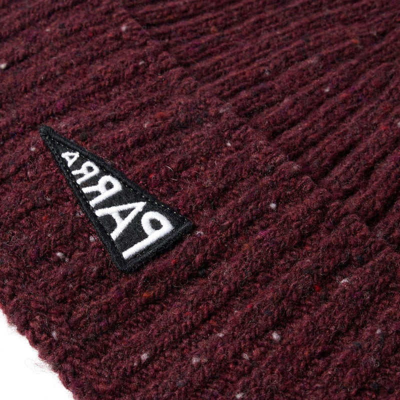 By Parra Reversed Flag Beanie - Dark Burgundy