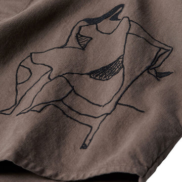 By Parra Crooked Face Short Sleeve Shirt - Brown