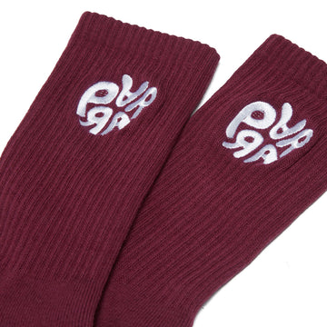 By Parra 1976 Logo Crew Socks - Purple