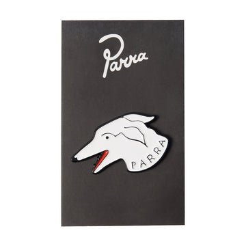 By Parra Dogface Enamel Pin - White
