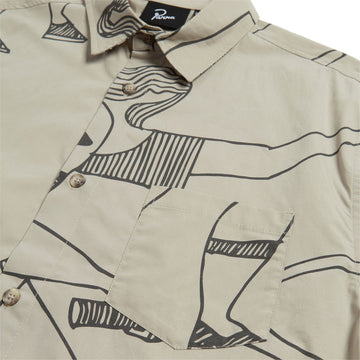 By Parra Pen Drawings Long Sleeve Shirt - Sand