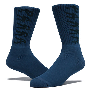 By Parra Spiked Logo Crew Socks - Dark Mallard Green
