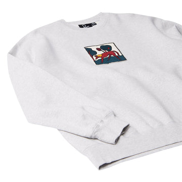 By Parra Long Lost Leg Crewneck Sweatshirt - Heather Grey