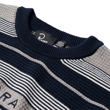 By Parra Neatly Striped Knitted Sweater - Navy Blue