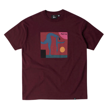 By Parra Tripped Up T-Shirt - Dark Red