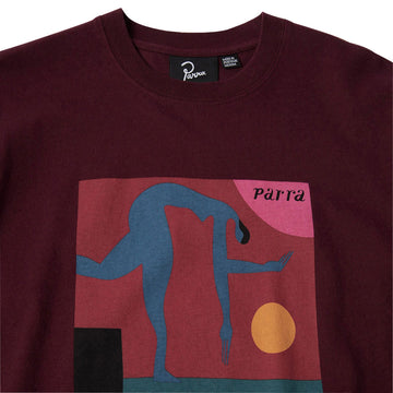 By Parra Tripped Up T-Shirt - Dark Red
