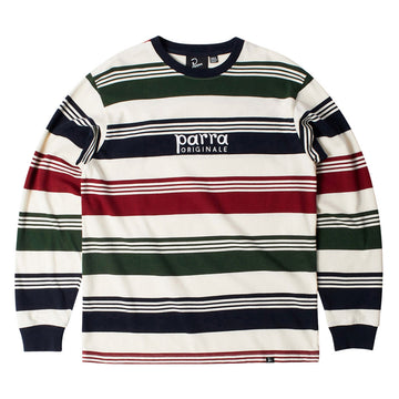 By Parra Original Stripe Long Sleeve T-Shirt - Pine Green
