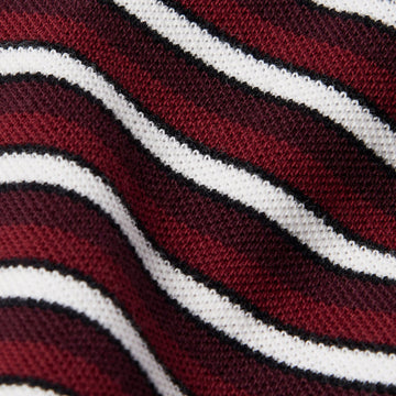 By Parra Tripped Stripes Pique Long Sleeve T-Shirt - Dark Red