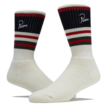 By Parra Signature Striped Crew Socks - White 2026
