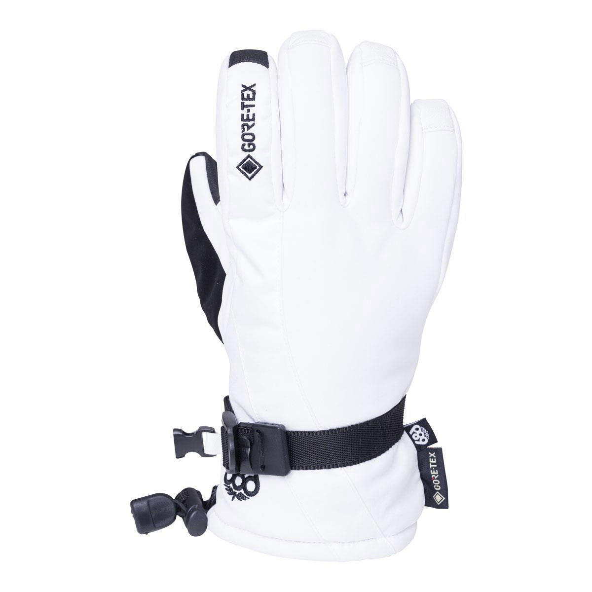 686 Womens Gore-Tex Linear Snowboard Gloves - White image 1