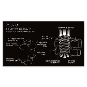 Destroyer P Series Knee Pads - Black/White