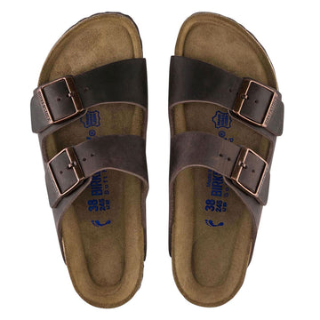 Birkenstock Arizona Soft Footbed Sandals Shoes - Habana Oiled Leather