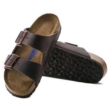 Birkenstock Arizona Soft Footbed Sandals Shoes - Habana Oiled Leather