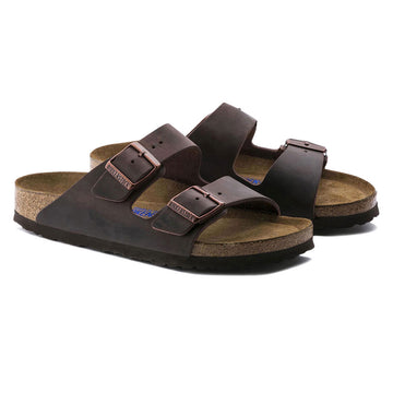Birkenstock Womens Arizona Soft Footbed Sandals Shoes - Habana Oiled Leather