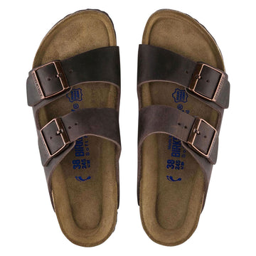 Birkenstock Womens Arizona Soft Footbed Sandals Shoes - Habana Oiled Leather