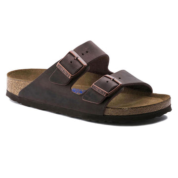 Birkenstock Womens Arizona Soft Footbed Sandals Shoes - Habana Oiled Leather