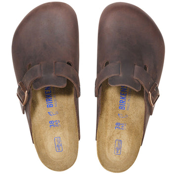 Birkenstock Womens Boston Soft Footbed Sandals - Habana Oiled Leather