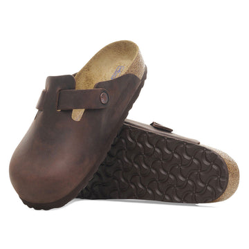 Birkenstock Womens Boston Soft Footbed Sandals - Habana Oiled Leather