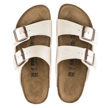 Birkenstock Womens Arizona Graceful Pearl Shoes - White Birko-Flor