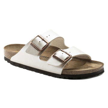 Birkenstock Womens Arizona Graceful Pearl Shoes - White Birko-Flor