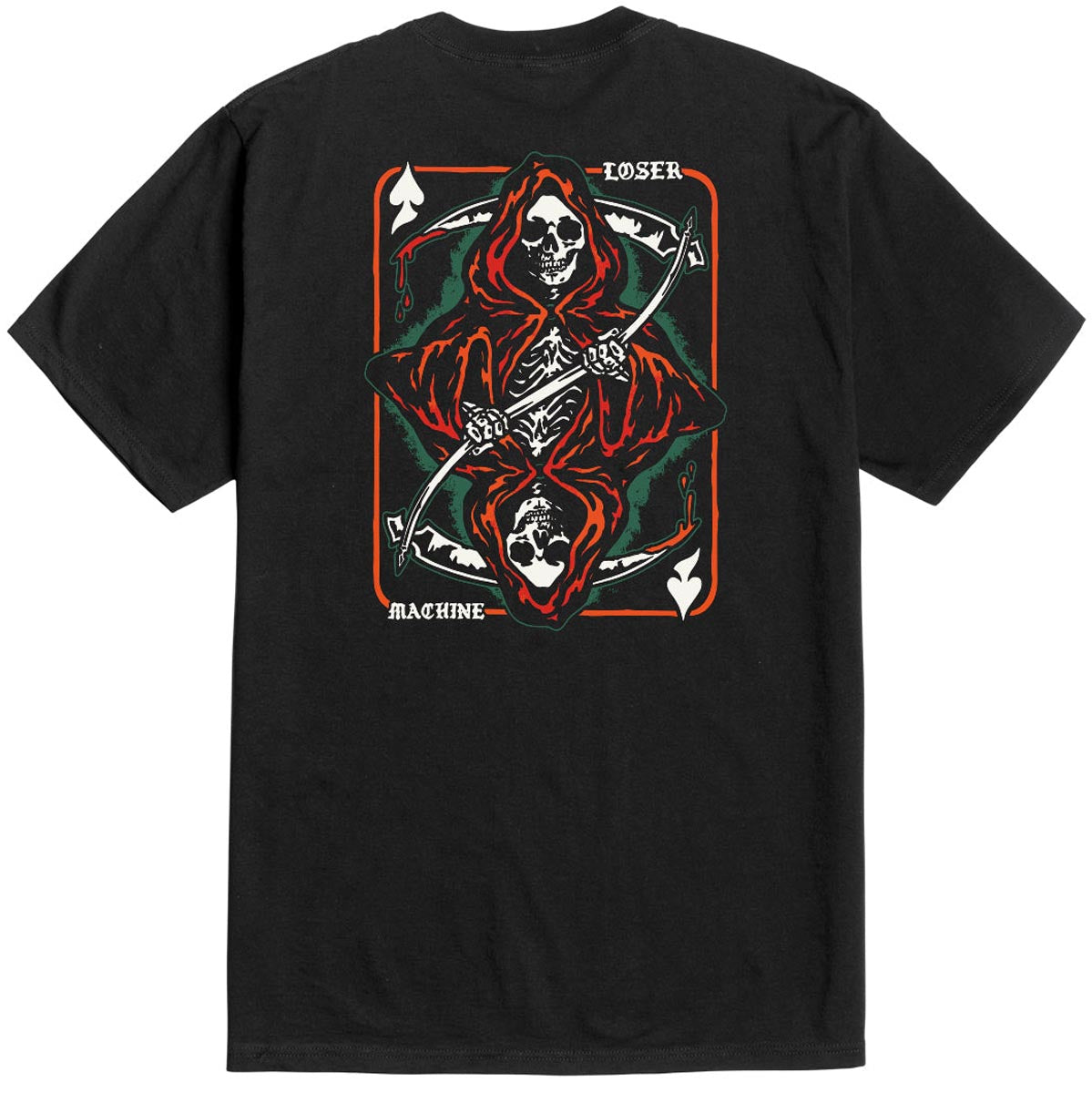 Loser Machine Spade Glow Long Sleeve T-Shirt - Black image 1