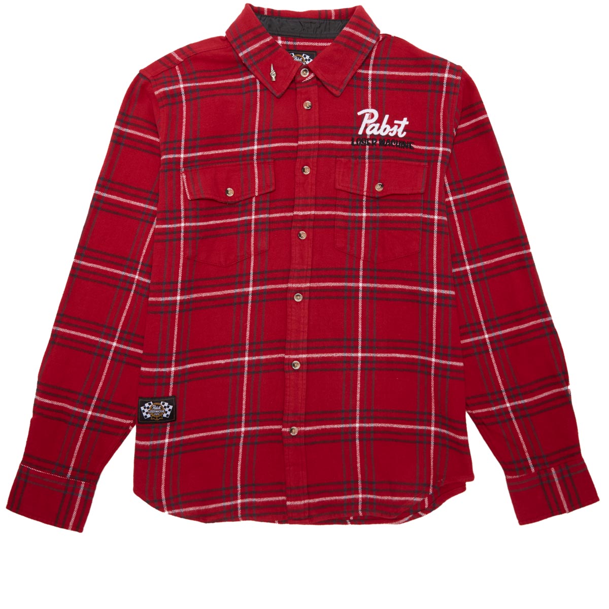 Loser Machine x Pabst Blue Ribbon Flannel Shirt - Red image 1