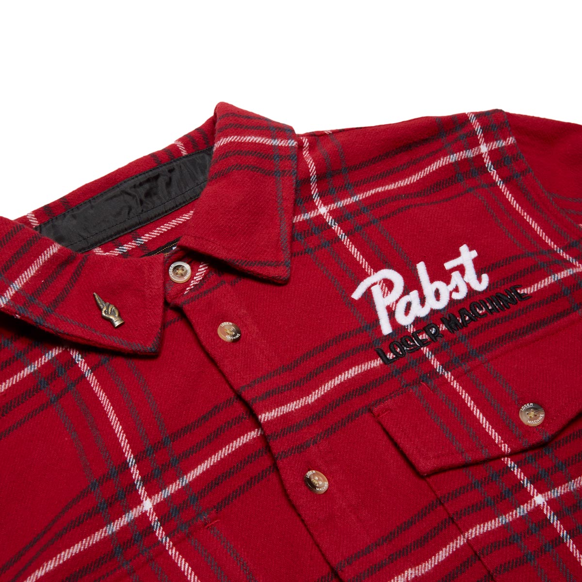 Loser Machine x Pabst Blue Ribbon Flannel Shirt - Red image 2