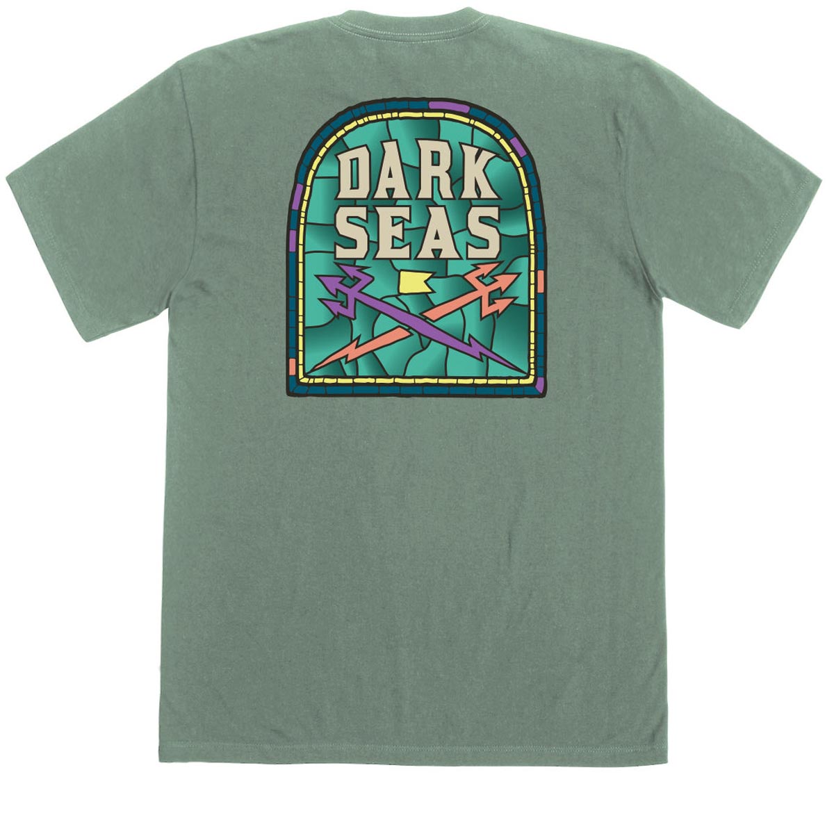 Dark Seas Glass Door T-Shirt - Frosty Green image 1