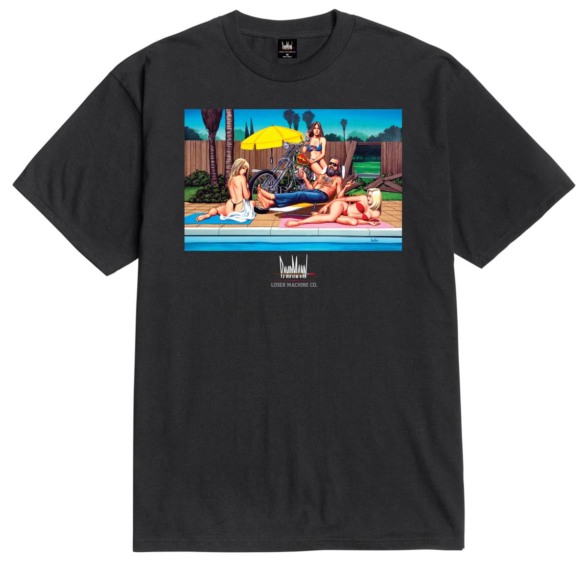 Loser Machine Poolside T-Shirt - Black image 1