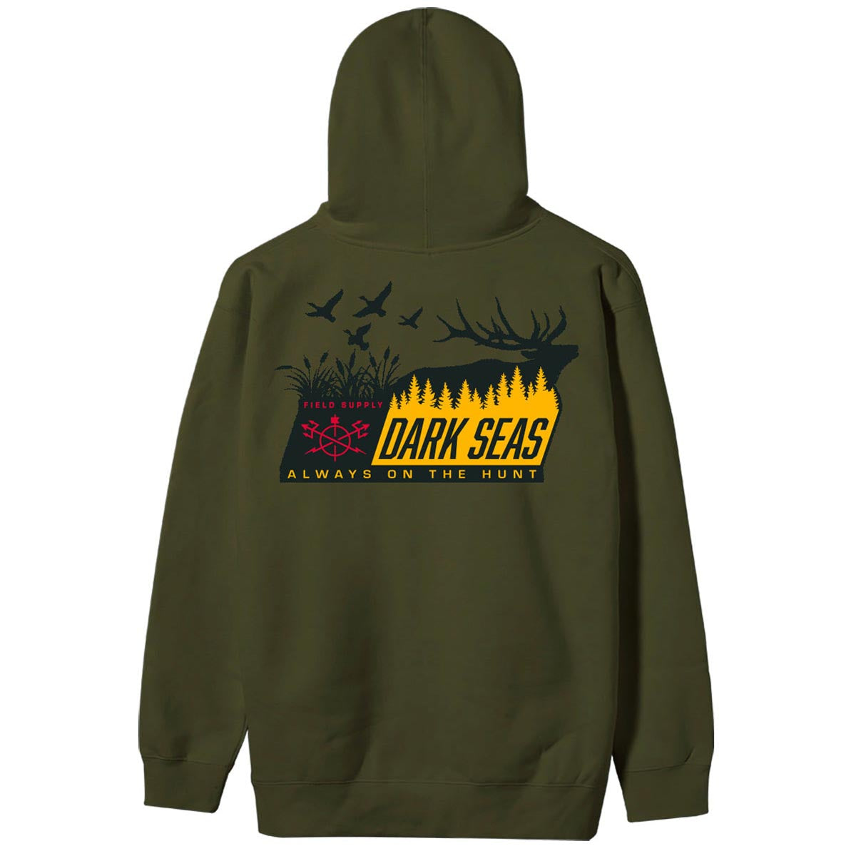 Dark Seas Provisions Hoodie - Army image 1