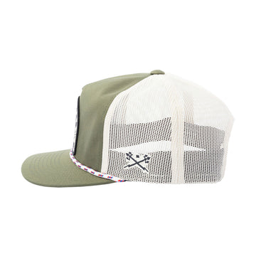 Dark Seas Enfield Hat - Green/White
